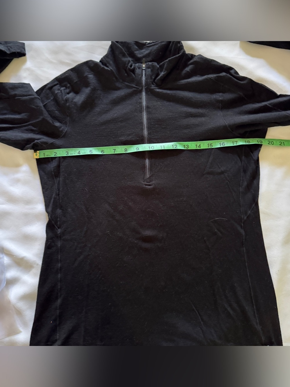 REI Black 100% Wool Long-Sleeve Quarter-Zip Pullover - Picture 3 of 7